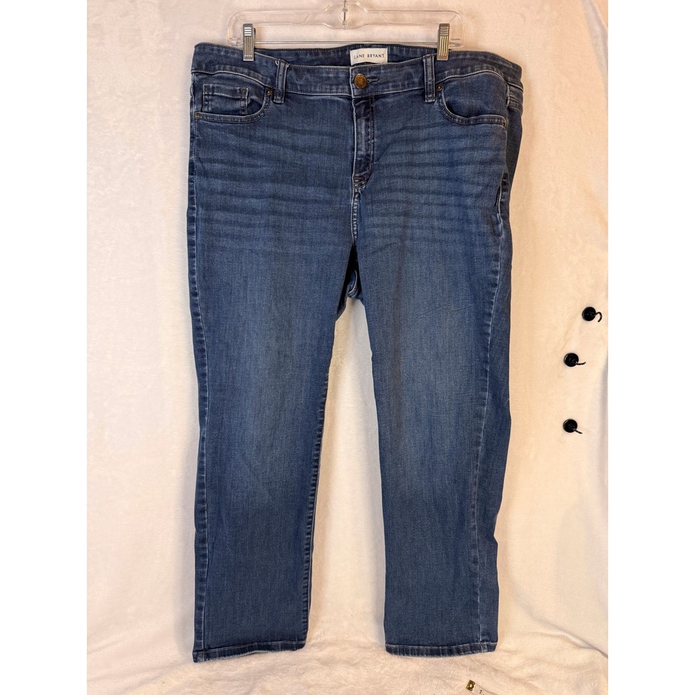 Lane Bryant Magic‎ Waistband Straight Leg Jeans Women's 20S Mid Rise Blue